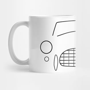 AC Ace 1960s classic car black outline graphic Mug